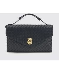Bottega Veneta - Knot Lock Woven Leather Bag - Lyst