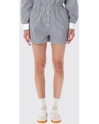 Sporty & Rich - Sporty &Amp Rich Striped Cotton Boxer Shorts With Elasticated Waist - Lyst