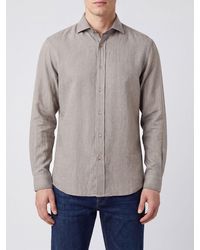 Brunello Cucinelli - French Collar Cotton Shirt With Long Sleeves - Lyst