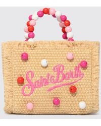 MC2 Saint Barth - Vanity Basttasche Mit Animalier-Jacquardmuster - Lyst