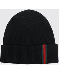 Gucci - Gerippte Woll-Beanie Mit Bündchen Und Webstreifen - Lyst