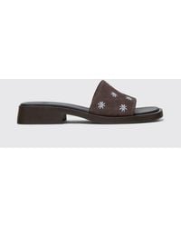 Camper - Dana Suede Mules With Floral Embroidery - Lyst