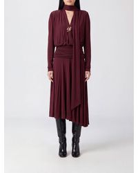 Blumarine - Asymmetric A-Line Midi Dress - Lyst