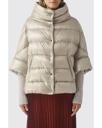 Herno - Chaleco Acolchado De Nailon Hidrófugo Con Manga Corta Y Cuello Embudo - Lyst