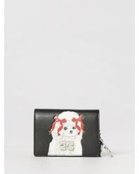 Ganni - Recycled Leather Wallet With Dog Print - Lyst