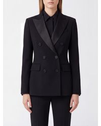 Alberto Biani - Double-Breasted Ceremony Blazer With Peak Lapels - Lyst