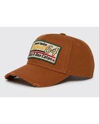 DSquared² - Gorra De Sarga De Algodón Con Parche Del Logo - Lyst