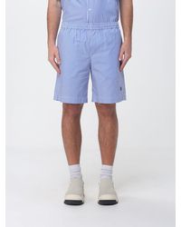 MSGM - Pantalones Cortos De Jogging De Algodón A Rayas - Lyst