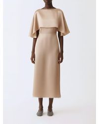 Fabiana Filippi - Viscose Slip Dress With Capelet - Lyst