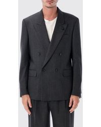 Lardini - Double-Breasted Stretch Virgin Wool Blazer With Peak Lapels - Lyst