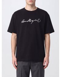 MM6 by Maison Margiela - Cotton T-Shirt With Slogan Print And Dropped Shoulders - Lyst