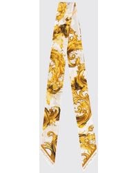Versace Jeans Couture - Baroque Print Pure Silk Bandeau Scarf - Lyst