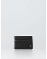 DSquared² - Credit Card Holder In Saffiano Leather With Applied Monogram - Lyst