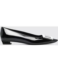 Roger Vivier - Belle Vivier Patent Leather Ballet Flats With Square Toe - Lyst