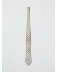 Emporio Armani - Silk Tie With Monogram - Lyst
