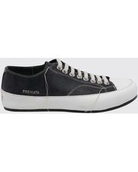 Premiata - Low Top Smooth Calfskin Leather Trainers With A Laminated Side Logo - Lyst