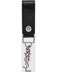 Saint Laurent - Ysl Leather Keyring - Lyst