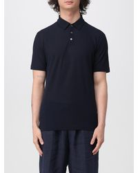 Zanone - Cotton Knit Polo Shirt - Lyst
