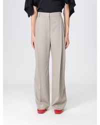 Stella McCartney - High-Waisted Wool Palazzo Trousers With Pleats - Lyst