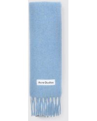 Acne Studios - Alpaca And Wool Blend Fringed Scarf With Embroidered Logo - Lyst