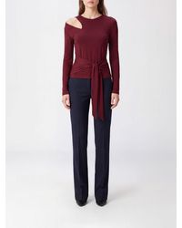 FEDERICA TOSI - Slim Fit Long-Sleeved Viscose Jumper With Cut-Out Details - Lyst