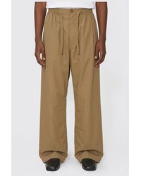 Lemaire - Wide-Leg Cotton Trousers With Drawstring Waist And Slash Pockets - Lyst
