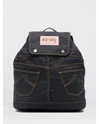 KENZO - Denim Backpack With Logo - Lyst