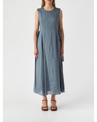 Max Mara - Ramie Midi Dress - Lyst