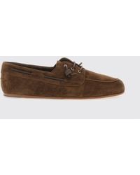 DSquared² - Suede Calfskin Boat Shoes With Embossed Logo And Leather Sole - Lyst