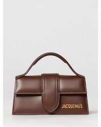 Jacquemus - Bambino Calfskin Leather Mini Bag With Logo Lettering - Lyst