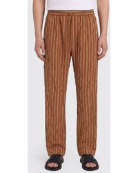 Dolce & Gabbana - Dolce &Amp Gabbana Striped Silk Blend Trousers With Drawstring - Lyst