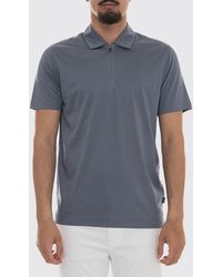 BOSS - Cotton Polo Shirt With Zip Closure - Lyst