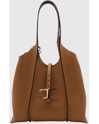 Tod's - T Timeless Small Leather Shopping Bag - Lyst