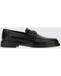 Burberry - Pembroke Calfskin Penny Loafers With Metal Ekd Logo - Lyst