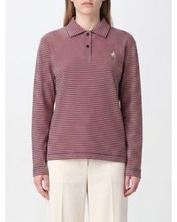 Jil Sander - Striped Long-Sleeved Cotton Polo Shirt With Embroidered Logo On Collar - Lyst