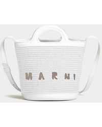 Marni - Tropicalia Leather And Raffia Bag - Lyst