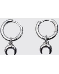 Marine Serre - Plated Brass Crescent Moon Logo Earrings - Lyst
