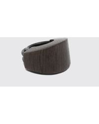 Monies - Ring Aus Holz Und Leder - Lyst