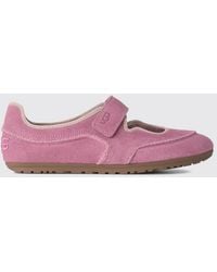 UGG - Quill Mary Jane Suede Trainers With Fur Lining And Velcro Closure - Lyst