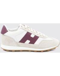 Hogan - H727 Smooth And Suede Leather Sneakers With Side H Monogram - Lyst