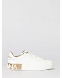 Dolce & Gabbana - Dolce &Amp Gabbana Portofino Leather Sneakers - Lyst