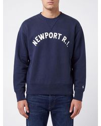 Polo Ralph Lauren - Cotton Crewneck Sweatshirt With Contrast Logo Print - Lyst