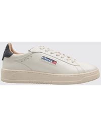 Autry - Dallas Low Bicolor Smooth Calfskin Sneakers With Logo - Lyst