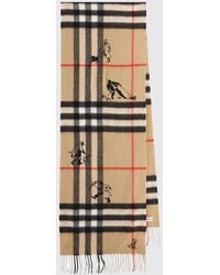 Burberry - Vintage Check 100% Cashmere Scarf With Fringed Edges - Lyst