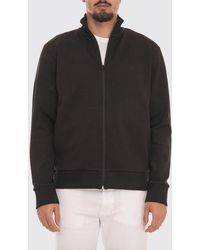 BOSS - Cotton Turtleneck Jumper With Zip Closure And Elasticated Cuffs - Lyst
