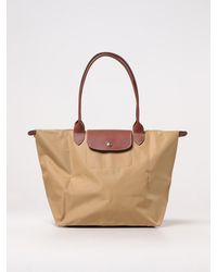 Longchamp - Le Pliage Original L Recycled Nylon And Leather Bag - Lyst