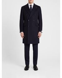 Tagliatore - Double-Breasted Knee-Length Wool Coat With Lapels - Lyst