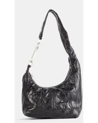 Rick Owens - Gemini Leather Shoulder Bag With Crinkled Effect And Zip - Lyst