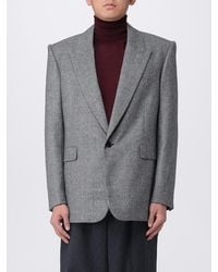 Saint Laurent - Prince Of Wales Wool Blazer - Lyst