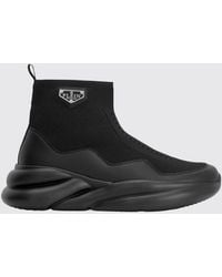Philipp Plein - High-Top Slip-On Knit Sneakers With Sock Ankle - Lyst
